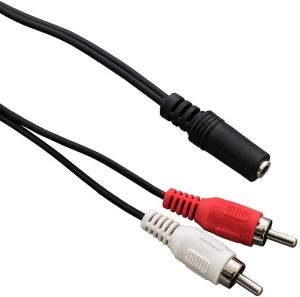 Kabel Esperanza Jack 3.5mm - RCA (Cinch) x2 0.2m czarny (EB261 - 5901299951217) 2