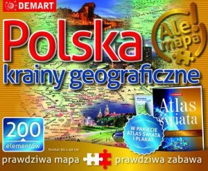 Demart Puzzle: Polska-krainy geograficzne+atlas 1