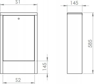 SiGMA-Li Szafka nadtynkowa 4 sekcje 350/145/585 - SZN-1 2