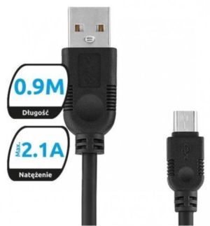 Kabel USB eXc  USB-mUSB WHIPPY, 0,9m, mix 1