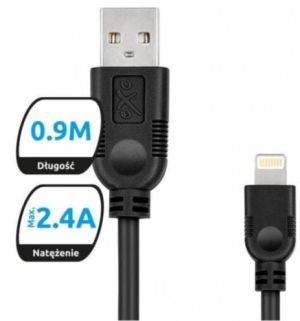 Kabel USB eXc  Lightning Whippy, 0,9m, mix 1