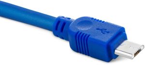Kabel USB eXc  USB-A - USB-C 0.9 m Granatowy (5901687938493) 1