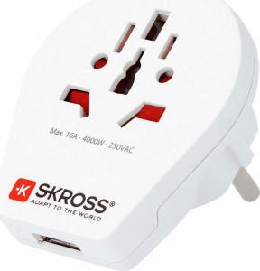 Skross Adapter podróżny World to Europe + USB (1.500260) 1