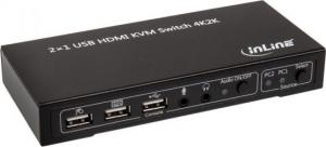 Przełącznik InLine InLine KVM Switch, 2-Fach HDMI 4K2K mit Audio 1