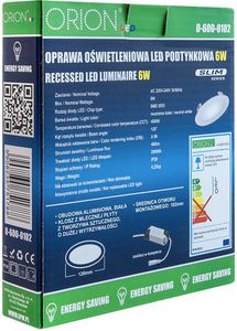Orion PANEL LED PODTYNKOWY OKRĄGŁY SLIM 12W, 960LM, 175MM [jm.SZT] - O-600-0103 3