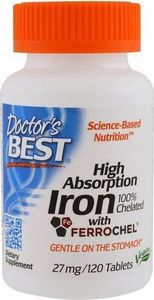 DOCTORS BEST Doctor's Best High Absorption Iron 27mg 120 kaps. - DBS/040 1