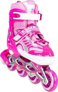 Rolki Nils Extreme NJ1828A rekreacyjne regulowane różowe r. 39-42 3