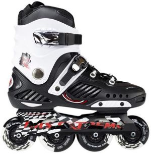 Rolki Nils Extreme Rolki męskie slalomowe NA12333 czarno-białe r. 40 2