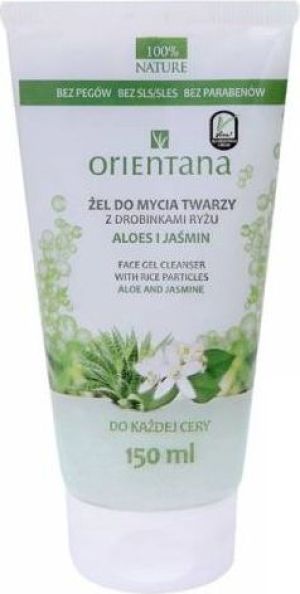 Orientana Żel do mycia twarzy z drobinkami ryżu ALOES I JAŚMIN, 150ml 2