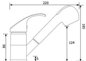 Bateria kuchenna Pyramis Fido stojąca czarna nakrapiana (090920138) 2