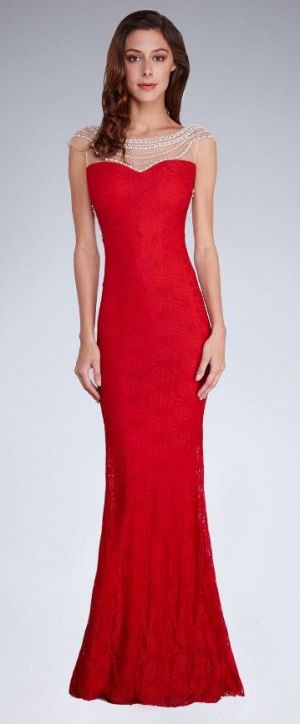 Soky&Soka Sukienka czerwona r. M (15957) 2