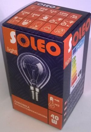 Helios Żarówka wysokotemperaturowa soleo 40W P45 E14 230V (WST-2630) 1