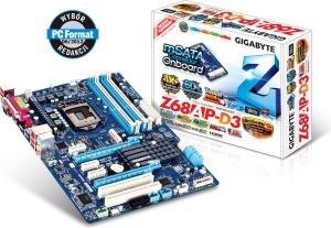 Płyta główna Gigabyte GA-Z68AP-D3 Intel Z68 LGA 1155 (2xPCX/VGA/DZW/GLAN/SATA3/USB3/RAID/DDR/CROSSFIRE) (GA-Z68AP-D3) 1