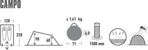 Namiot turystyczny High Peak Campo 2 zielony 2