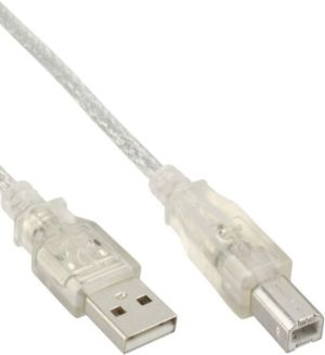 Kabel USB InLine USB-A - USB-B 10 m Przezroczysty (34550H) 1