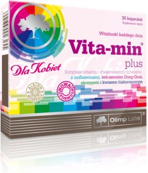 Olimp Vita-Min plus dla kobiet (kwas hialuronowy) 30 kapsułek blistry 1