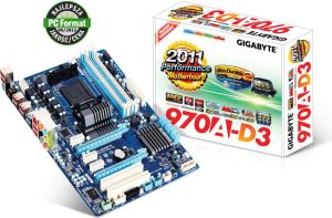Płyta główna Gigabyte GA-970A-D3 AMD 970 Socket AM3+ (2xPCX/DZW/GLAN/SATA3/USB3/RAID/DDR3) 1