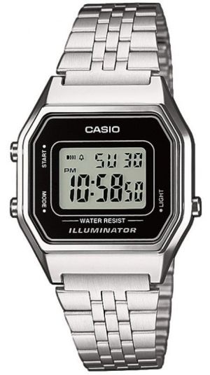 Zegarek Casio Zegarek męski Retro srebrny (LA680WEA-1EF) 1