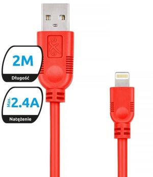 Kabel USB eXc  WHIPPY USB A(M) - Lightning 8-pin(M) (KKE0KKBU0100) 1