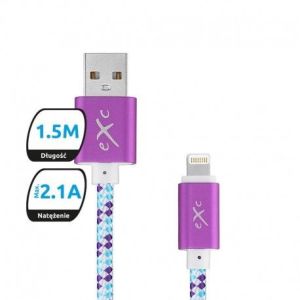 Kabel USB eXc  DIAMOND USB A(M) - Lightning 8-pin(M) (KKE0KKBU0330) 1