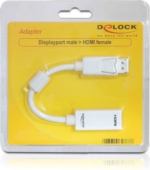 Adapter AV Delock DisplayPort - HDMI biały (61767) 2