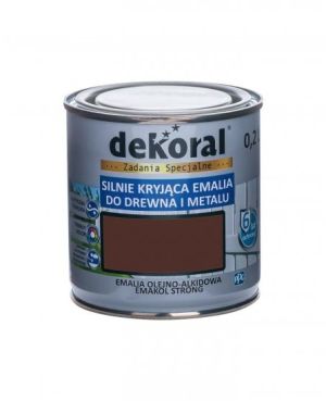 Dekoral Emakol Strong brąz ciemny mat 0,2L - 387670 1
