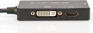 Adapter AV Digitus DisplayPort - HDMI - D-Sub (VGA) - DVI czarny (AK-340418-002-S) 3