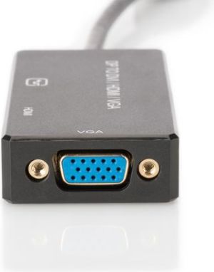 Adapter AV Digitus DisplayPort - HDMI - D-Sub (VGA) - DVI czarny (AK-340418-002-S) 4