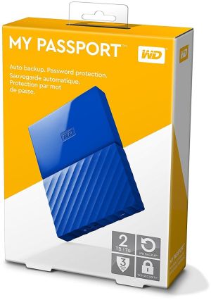 Dysk zewnętrzny HDD WD HDD My Passport 2 TB Niebieski (WDBS4B0020BBL-WESN) 3