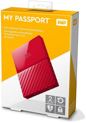 Dysk zewnętrzny HDD WD My Passport 2TB Czerwony (WDBS4B0020BRD-WESN) 3