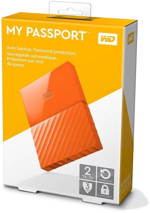 Dysk zewnętrzny HDD WD HDD My Passport 2 TB Pomarańczowy (WDBS4B0020BOR-WESN) 3