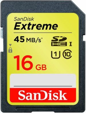 Karta SanDisk Extreme SDHC 16 GB Class 10 UHS-I/U1  (SDSDX016GX46) 1