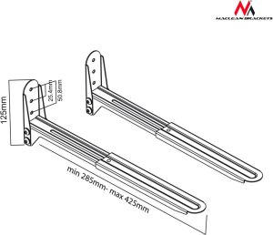 Maclean Uchwyt do kuchenki mikrofalowej czarny (MC-776 B) 7