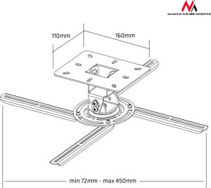Uchwyt do projektorów Maclean sufitowy Maclean (MC-780) 3