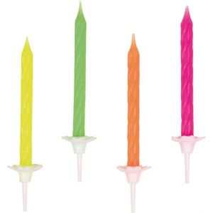AMSCAN Świeczki neonowe, kolorowe 10 sztuk (551819) 1