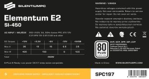Zasilacz SilentiumPC Elementum E2 SI 450W Bulk (SPC197) 2