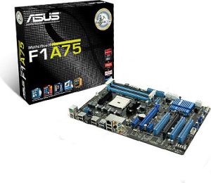 Płyta główna Asus F1A75 AMD A75 Socket FM1 (2xPCX/DZW/GLAN/SATA3/USB3/RAID/DDR3/CROSSFIRE) 1