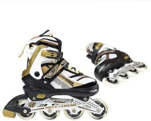 Rolki Nils Extreme NA1123 rekreacyjne regulowane złote r. 31-34 2