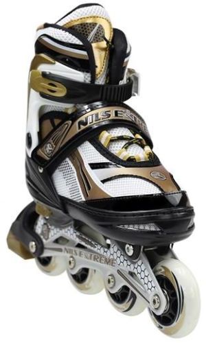 Rolki Nils Extreme NA1123 rekreacyjne regulowane złote r. 31-34 5