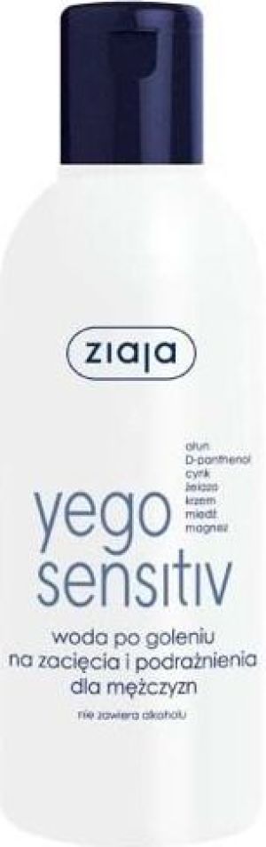 Ziaja Yego Sensitiv woda po goleniu na zacięcia i podrażnienia dla mężczyzn 200ml 1