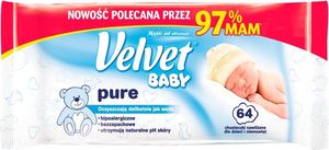 Velvet VELVET_Baby Pure chusteczki nawilżane dla dzieci i niemowląt 64szt - 5901478001948 1