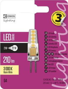 Emos Żarówka LED 2W G4 210lm 3000K CLASSIC ZQ8620 - ZQ8620 2