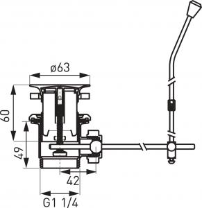 Ferro Korek automatyczny z cięgnem 5/4" mały chrom (K39) 1