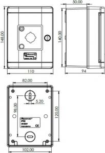 Spamel Przycisk bezpieczeństwa 1R czerwony w obudowie OBC pierścień niklowany (SP22-B-01/OBC/B) 2