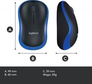Mysz Logitech M185 Niebieska (910-002239) 9