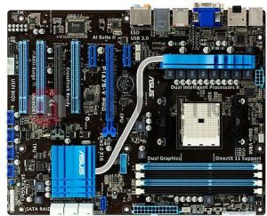 Płyta główna Asus F1A75-V PRO AMD 75 Socket FM1 (2xPCX/VGA/DZW/GLAN/SATA3/USB3/RAID/DDR3/CROSSFIRE) 1