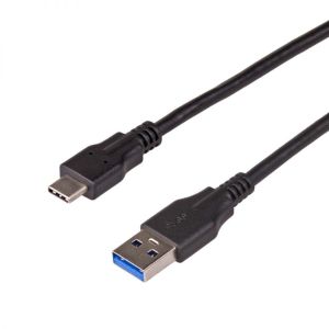 Kabel USB Akyga USB-A - USB-C 1 m Czarny (AK-USB-15) 1