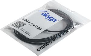 Kabel USB Akyga USB-A - USB-A 1.8 m Czarny (AK-USB-11) 3