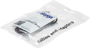 Kabel USB Akyga USB-A - DC 3.5 x 1.35 mm 0.8 m Czarny (AK-DC-03) 4