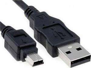 Kabel USB Akyga USB-A - miniUSB 1.8 m Czarny (AK-USB-03) 1